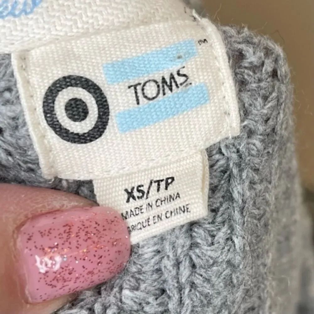 Toms for Target gray wool blend pull over sweater, size extra small - Picture 4 of 6